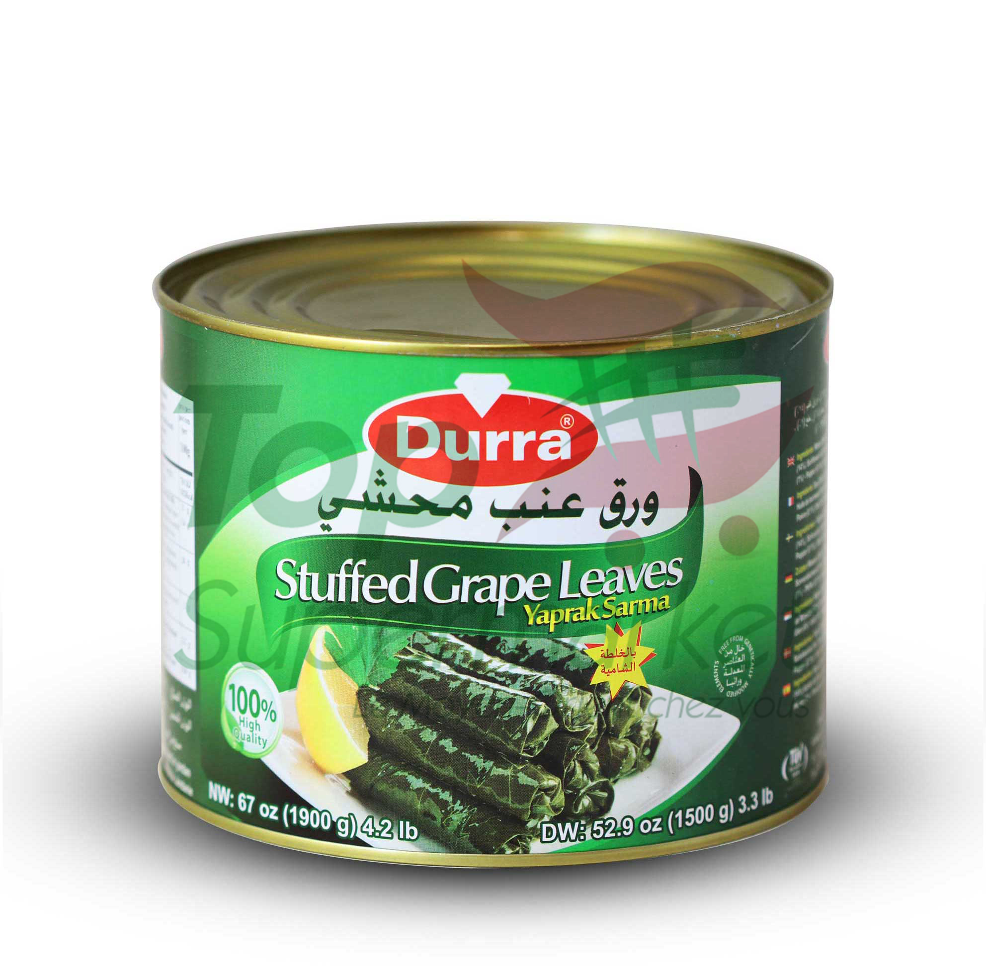 Durra feuilles de vigne farcies 1900gr