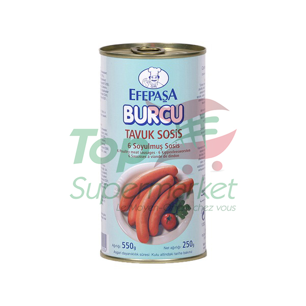 Efepasa Burcu saucisses de poulet 550gr HALAL